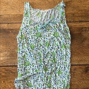 Old Navy Floral Tank Top - Light Blue and Green
